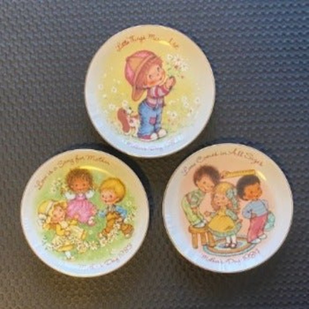Vintage Avon Mother's Day Collector Plates x3 1982, 1983, 1984